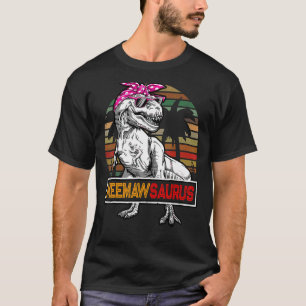 Meemawsaurus Rex Dinosaur Meemaw Saurus Family Mat T-Shirt