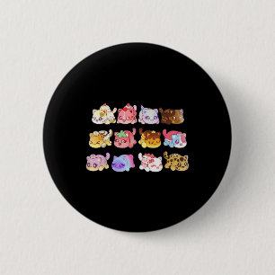 Meemeow Cats Plush 2 Inch Round Button