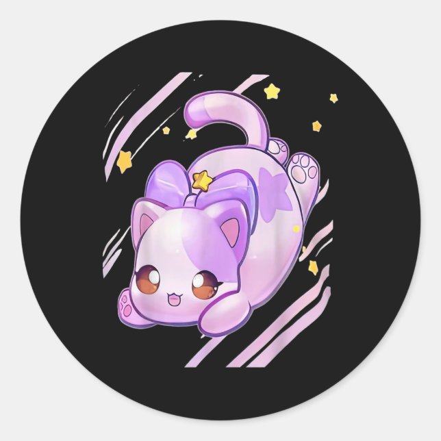 Meemeow Cats Plush  Classic Round Sticker (Front)