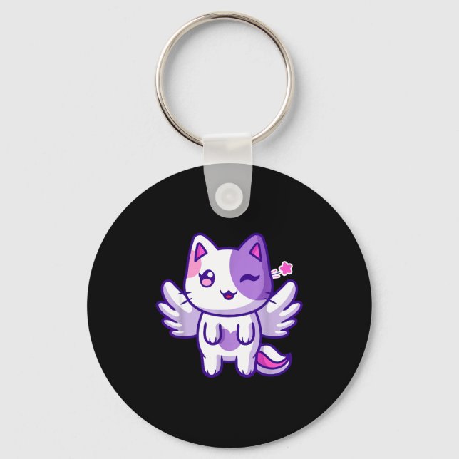 Meemeow Cute Cat Plu-shirt  Keychain (Front)