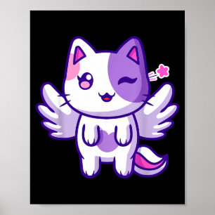 Meemeow Cute Cat Plu-shirt  Poster