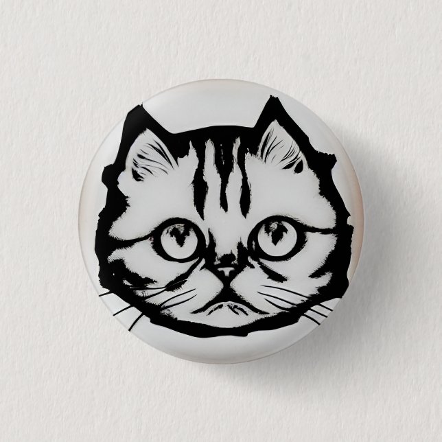 Meeow! 1 Inch Round Button (Front)