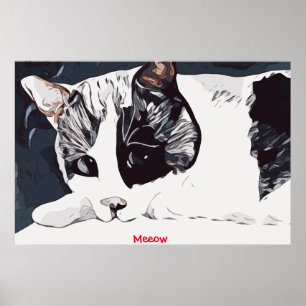 Meeow Cat Poster