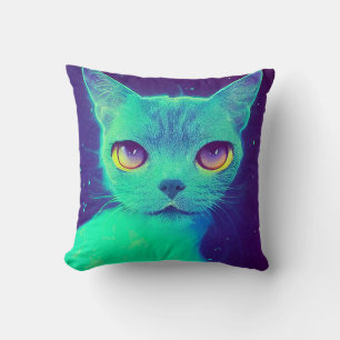 Meeow Face! Throw Pillow