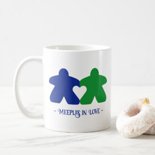 Meepes en Amour, Mug Bleu & Vert