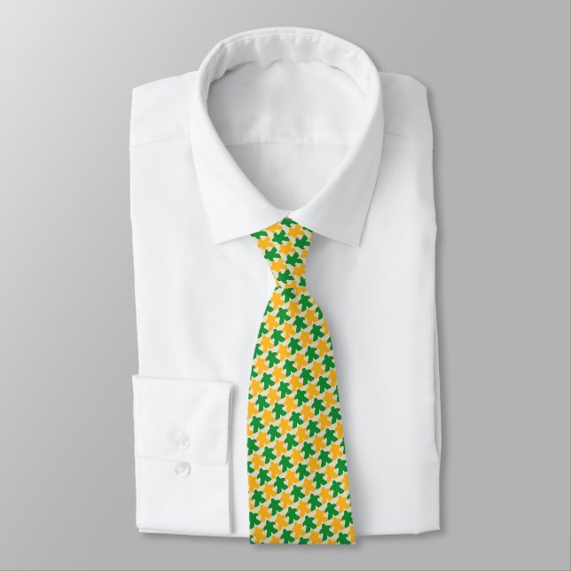 Meeples in Love, Green & Yellow Tie (Tied)