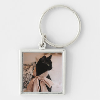 Meeps, the Chic Chat Noir II Keychain