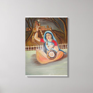 Meera Bai Oil painting on canvas Print