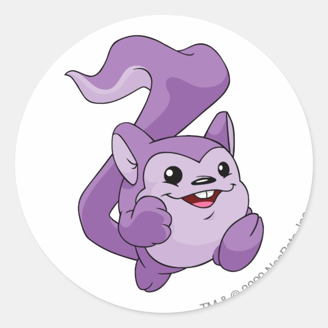 Meerca Purple Classic Round Sticker (Front)