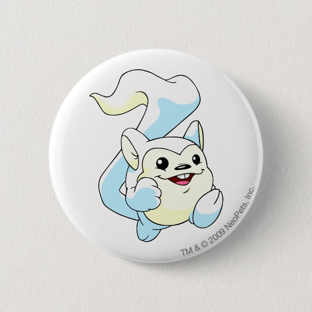 Meerca White 2 Inch Round Button (Front)