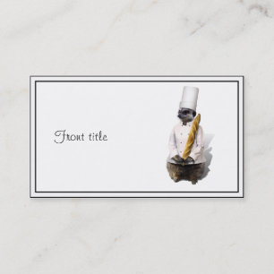Meercat Chef  With Baguette Business Card