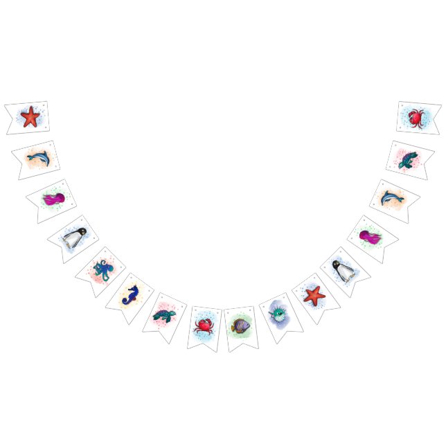 Meerestiere Party Deko Bunting Flags (All)