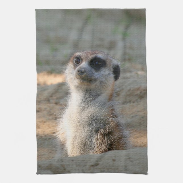 Meerkat 004 kitchen towel (Vertical)