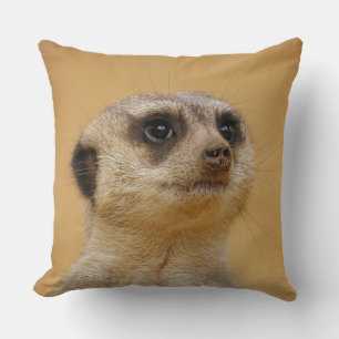 Meerkat 020 throw pillow