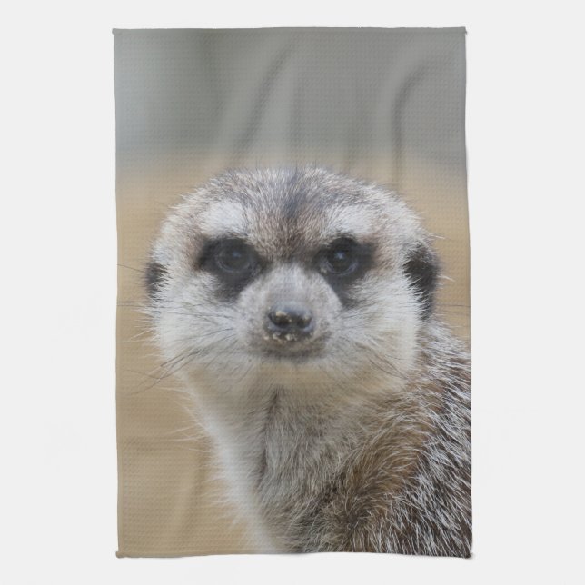 Meerkat 022 kitchen towel (Vertical)
