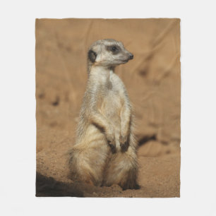 Meerkat 027 fleece blanket