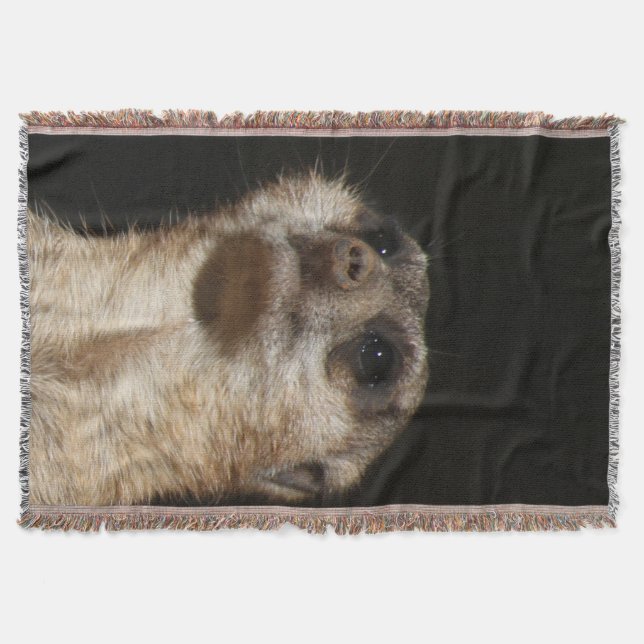 Meerkat 032 throw blanket (Front)