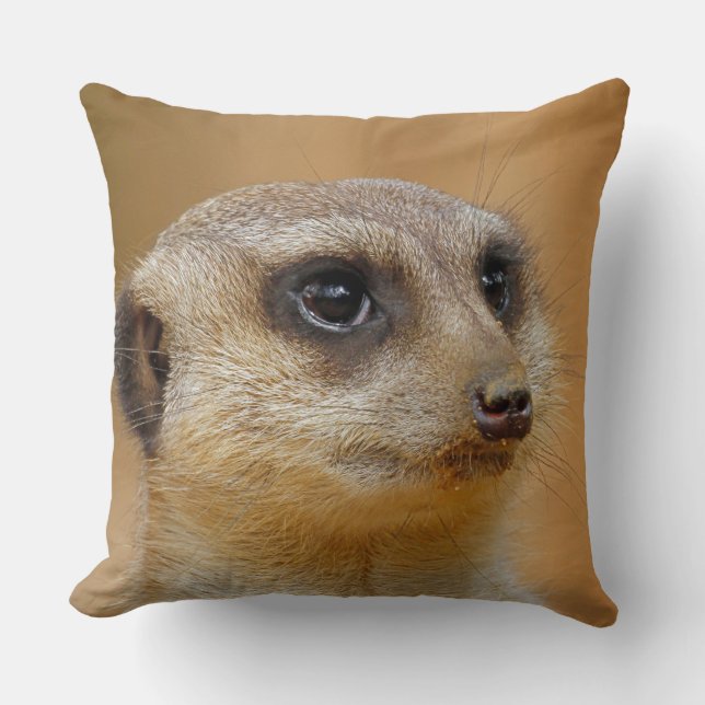 Meerkat 154 throw pillow (Front)