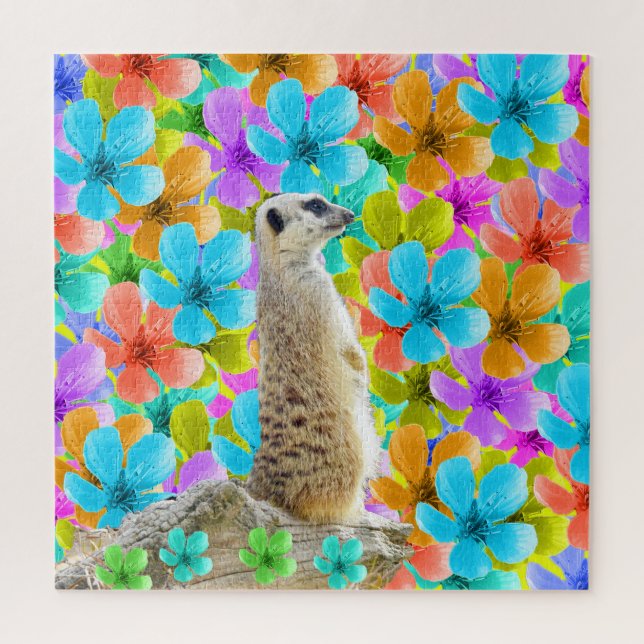 Meerkat And Blossoms, Jigsaw Puzzle, Jigsaw Puzzle (Vertical)