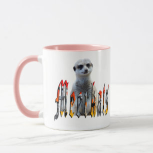 Meerkat And Meerkat Logo, Pink Coffee Mug