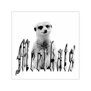 Meerkat And Meerkat Logo, Self-inking Stamp