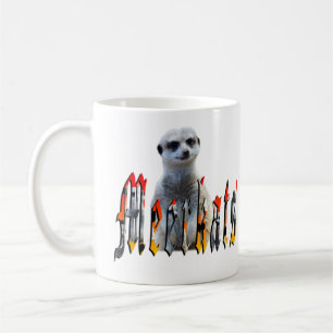Meerkat And Meerkat Logo, White Coffee Mug