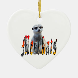 Meerkat And Meerkats Picture Logo, Ceramic Ornament