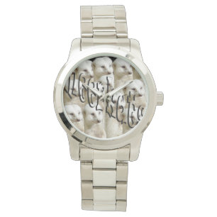 Meerkat Army Logo, Large Unisex Silver Watch