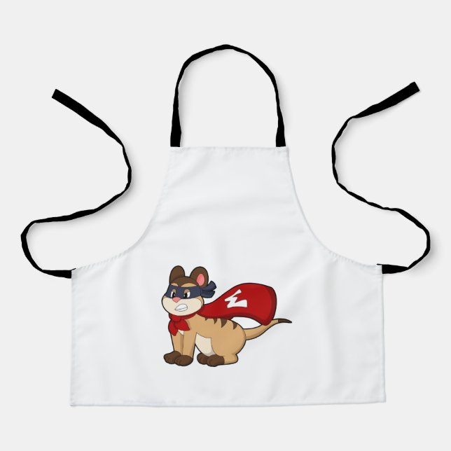 Meerkat as Hero with Mask Apron (Front)