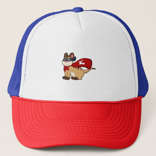 Meerkat as Hero with Mask Trucker Hat (Front)