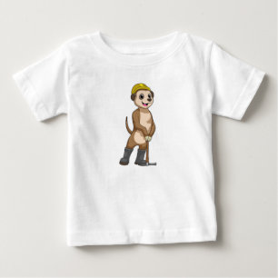 Meerkat as Miner with Pickaxe Baby T-Shirt