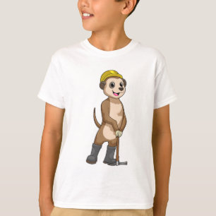 Meerkat as Miner with Pickaxe T-Shirt