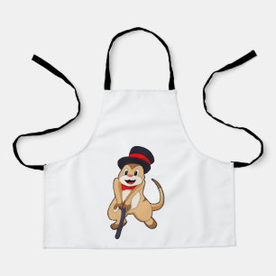 Meerkat as Pensioner with Walking stick Apron