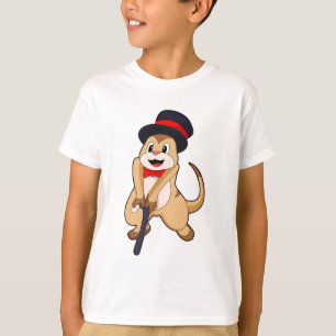 Meerkat as Pensioner with Walking stick T-Shirt
