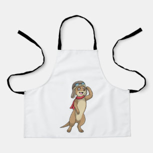 Meerkat as Pilot with Pilot hat Apron