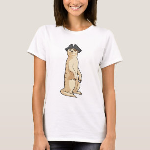 Meerkat as Pirate with Pirate hat T-Shirt