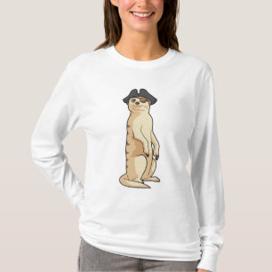 Meerkat as Pirate with Pirate hat T-Shirt