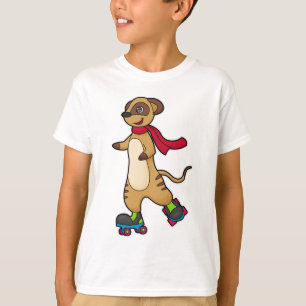 Meerkat as Skater with Roller skates T-Shirt