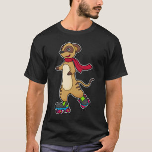 Meerkat as Skater with Roller skates T-Shirt