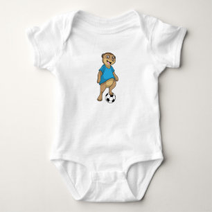 Meerkat as Soccer player with Soccer Baby Bodysuit