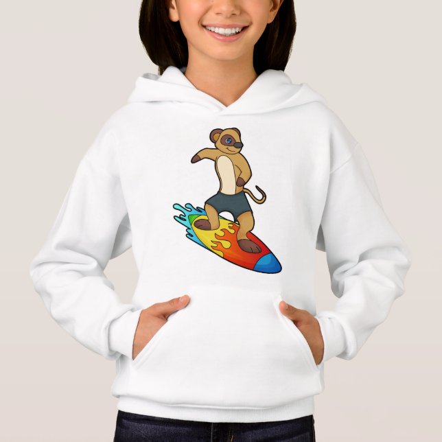 Meerkat as Surfer with Surfboard (Front)
