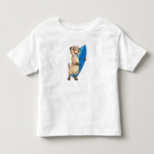 Meerkat as Surfer with Surfboard Toddler T-shirt