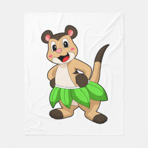 Meerkat at Ballet Dance Fleece Blanket