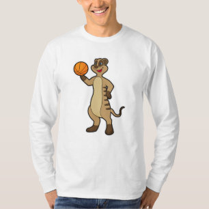 Meerkat at Basketball Sports T-Shirt