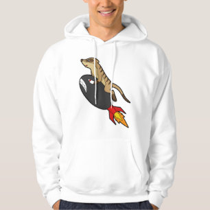 Meerkat at Flying with Rocket Hoodie