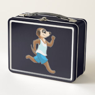 Meerkat at Running Sports Metal Lunch Box