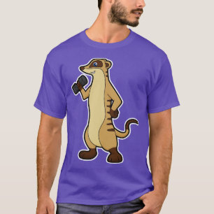 Meerkat at Strength training with Dumbbell T-Shirt