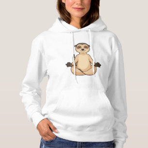 Meerkat at Yoga Meditation Hoodie