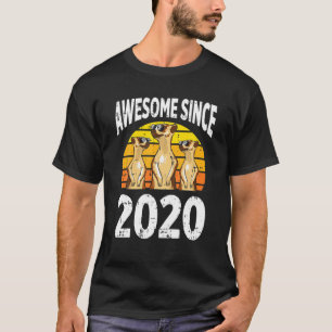 Meerkat Awesome Since 2020 2Nd Birthday 2 Years Ol T-Shirt