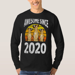Meerkat Awesome Since 2020 2nd Birthday 2 Years Ol T-Shirt
